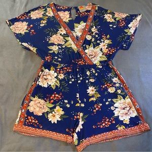 Farm Rio de Janeiro for Anthropologie Floral Print Romper Women’s Large